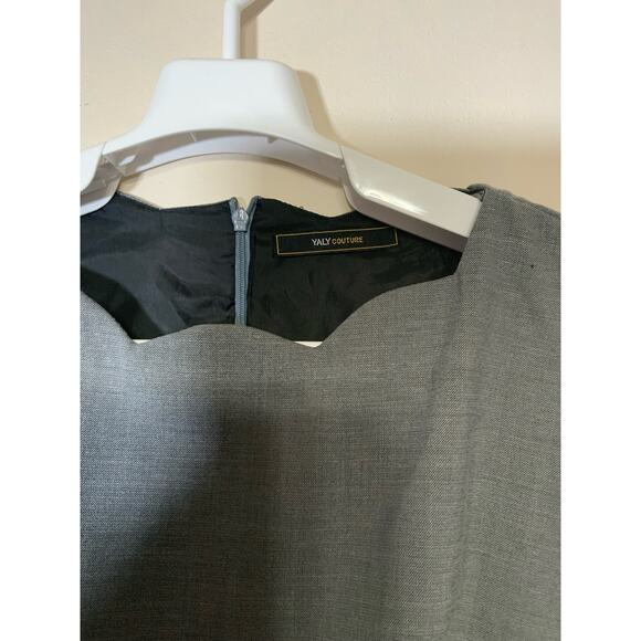 Yaly Couture Sleeveless Sheath Dress in Gray Women's Size M USED - Picture 3 of 5